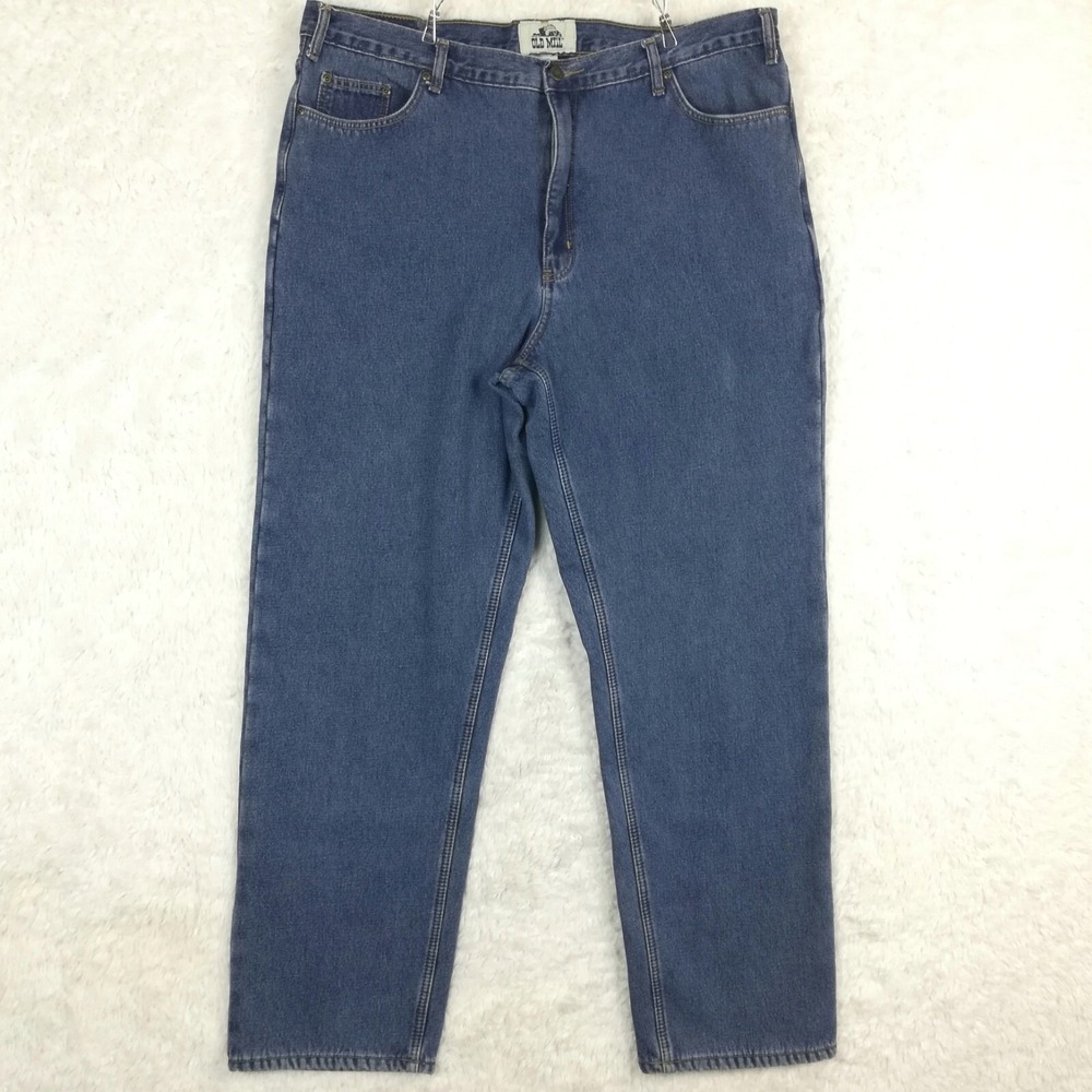 Old Mill‎ Mens Jeans Thermal Lined Straight Leg Denim Blue Medium Workwear 42x34